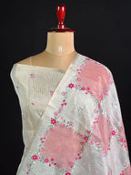 Elegant Floral Embroidered Saree