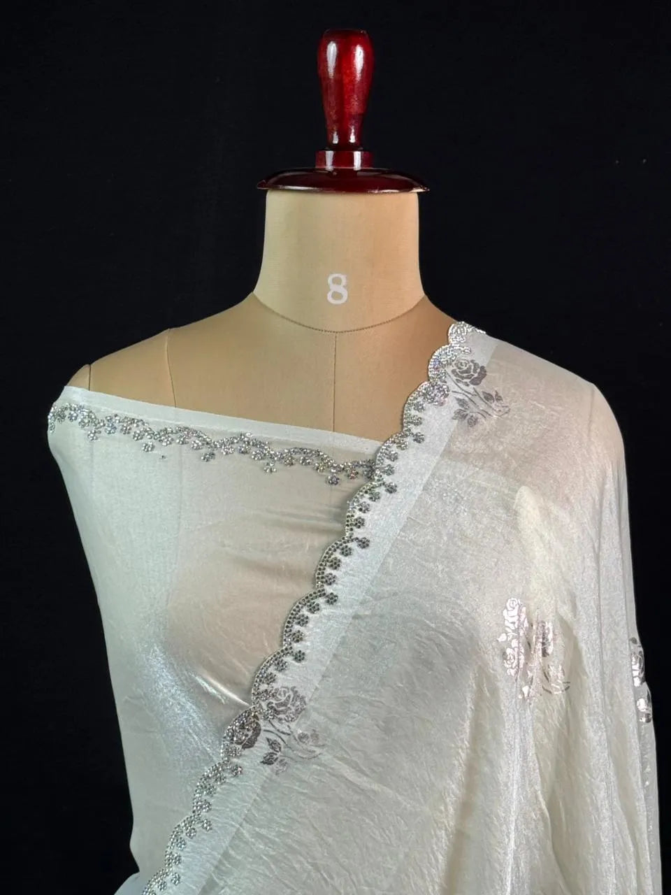 Shimmer Crush Silk Fabric Luxurious Textured Finish