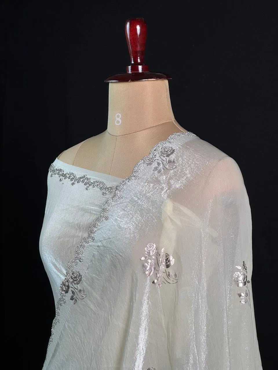 Shimmer Crush Silk Fabric Luxurious Textured Finish