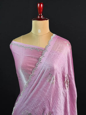 Shimmer Crush Silk Fabric Luxurious Textured Finish