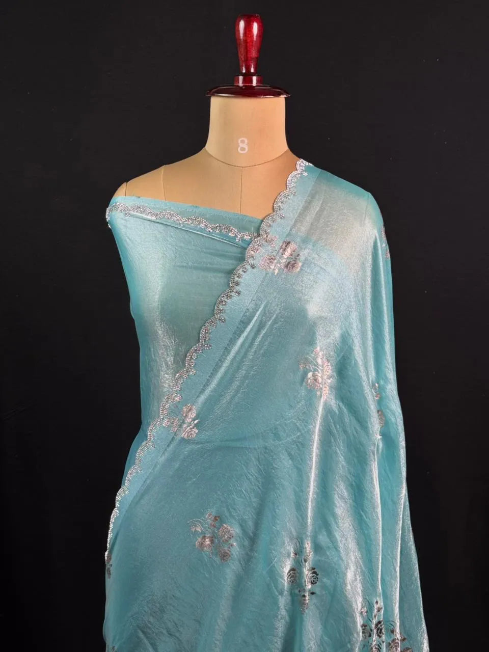 Shimmer Crush Silk Fabric Luxurious Textured Finish