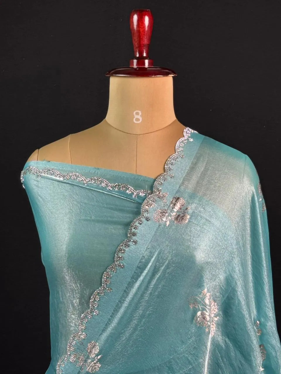 Shimmer Crush Silk Fabric Luxurious Textured Finish