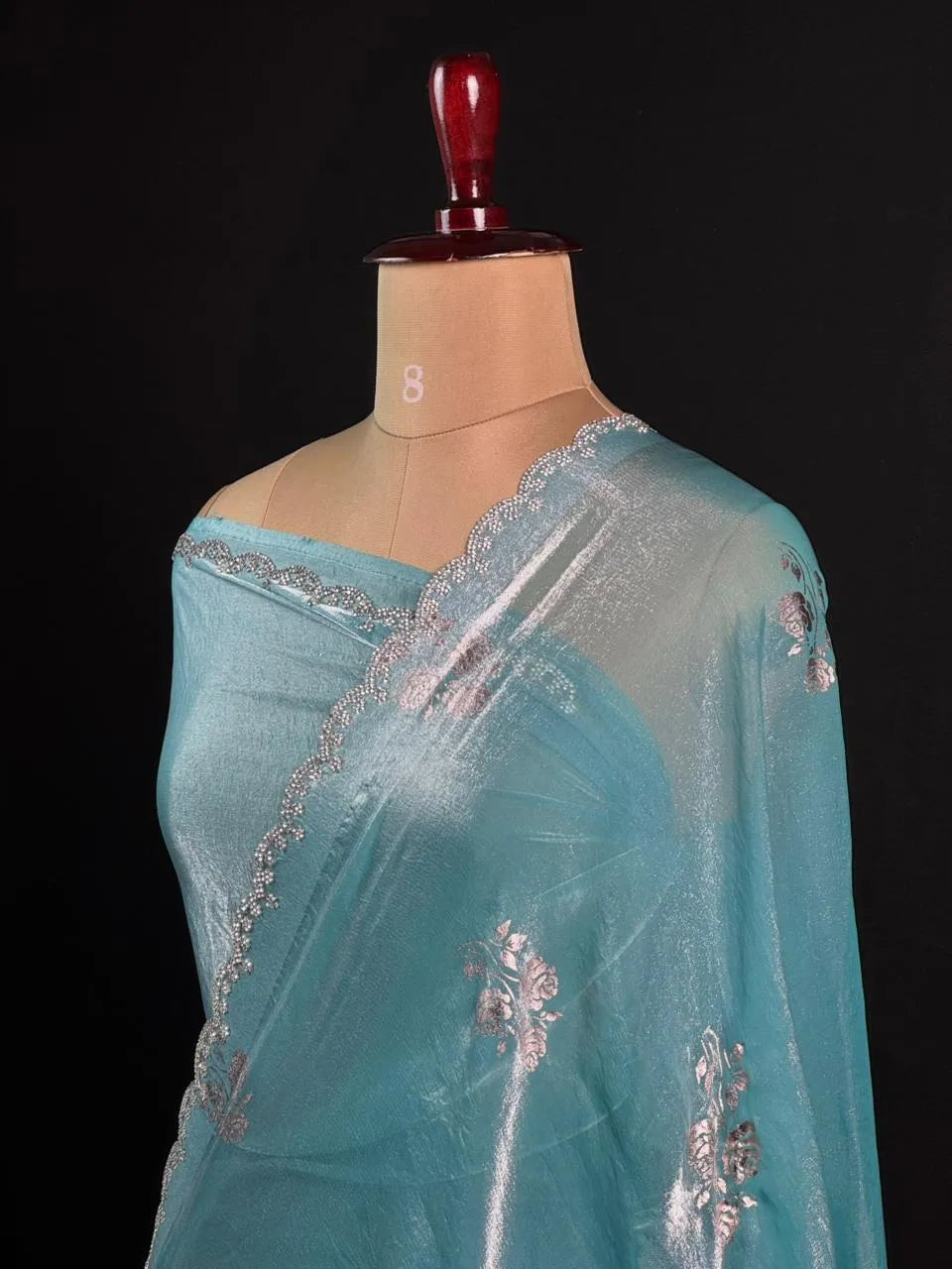 Shimmer Crush Silk Fabric Luxurious Textured Finish