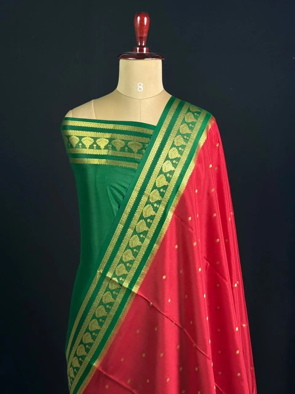 Pure Mysore Silk Saree with Elegant Jhumka Design