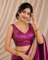 Rich Texture Jacquard Silk Designer Blouse