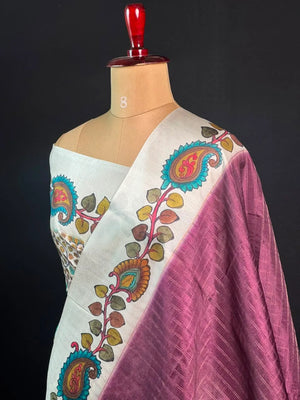 Premium Kalamkari Art Tussar Silk Saree