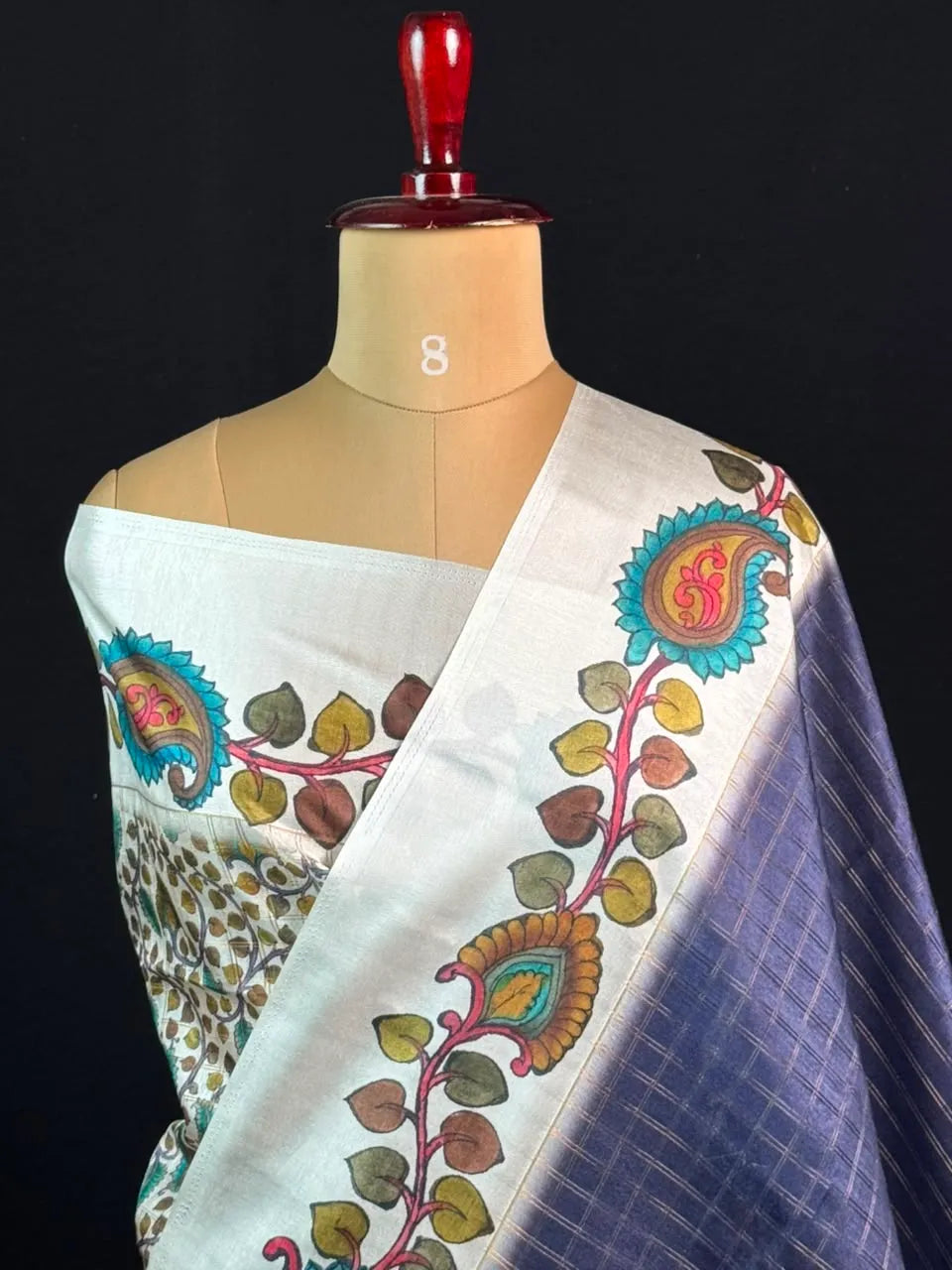 Premium Kalamkari Art Tussar Silk Saree