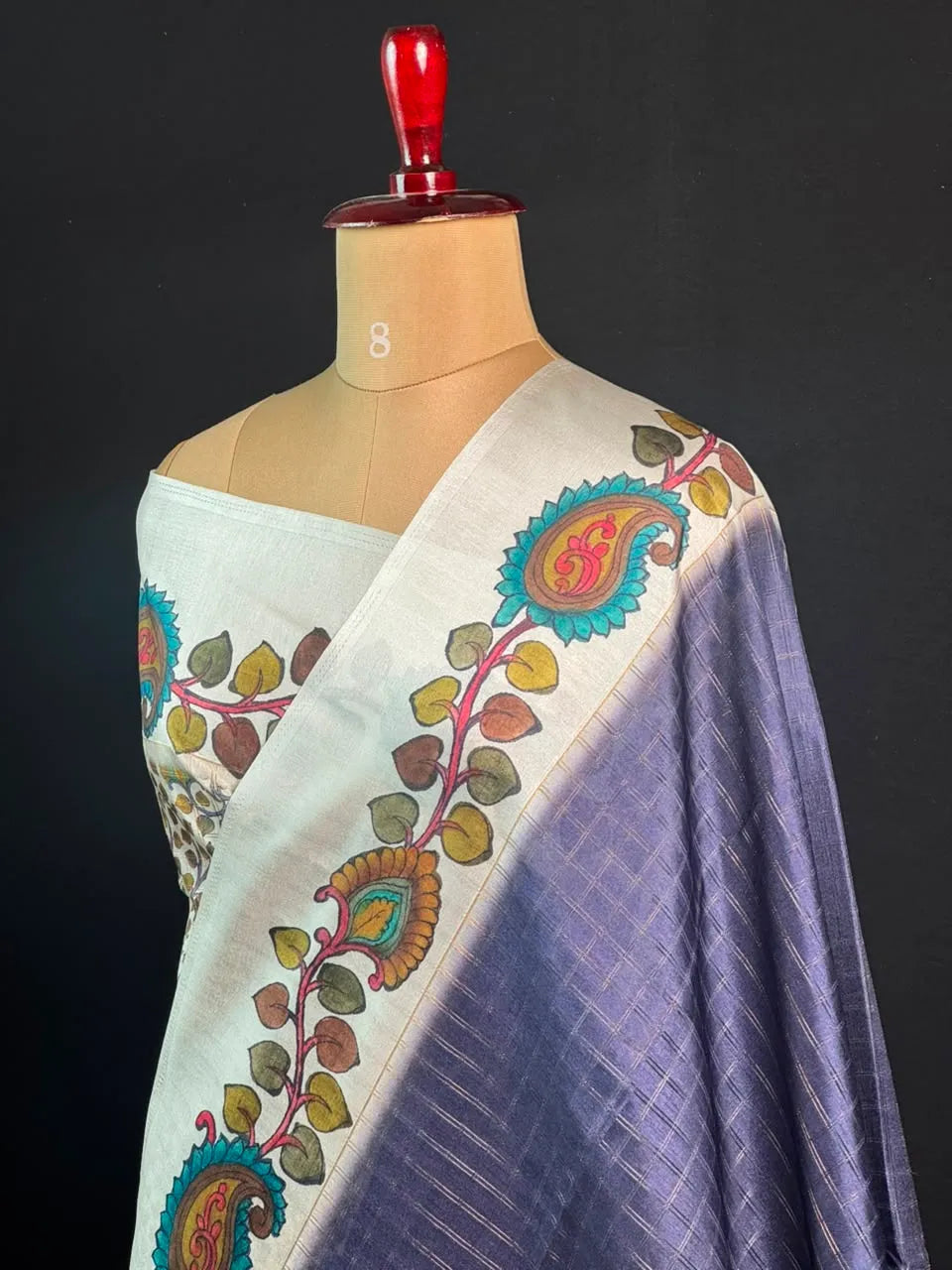 Premium Kalamkari Art Tussar Silk Saree