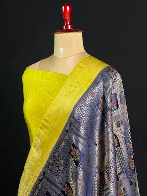 Semi Banarasi Kataan Silk Saree