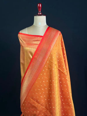 Semi Kanchi Tissue Silk Saree with Elegant Woven Border