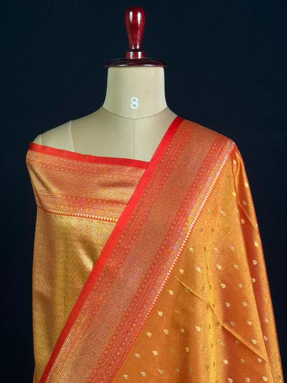 Semi Kanchi Tissue Silk Saree with Elegant Woven Border