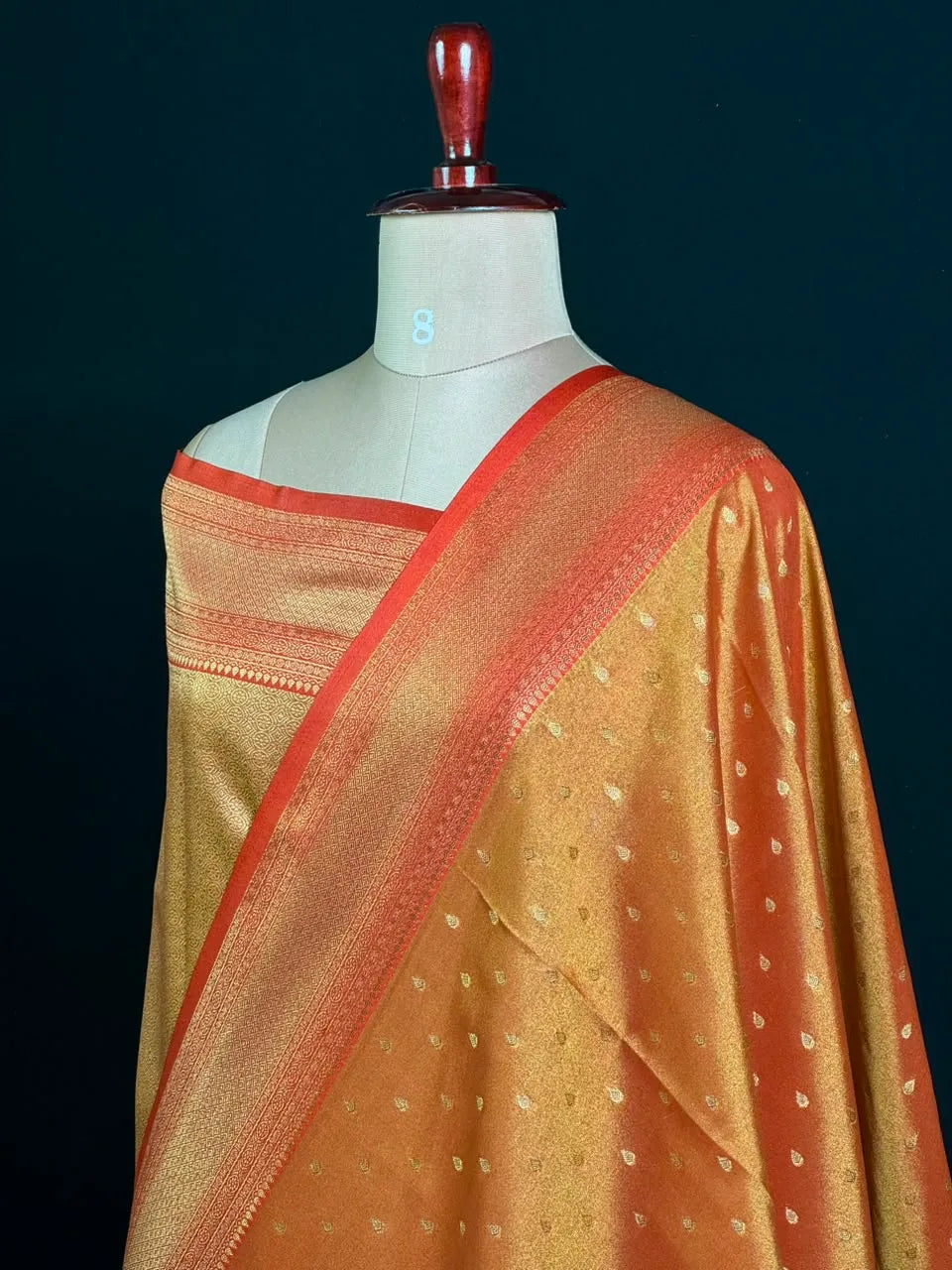 Semi Kanchi Tissue Silk Saree with Elegant Woven Border