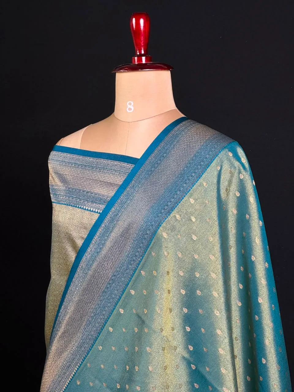 Semi Kanchi Tissue Silk Saree with Elegant Woven Border