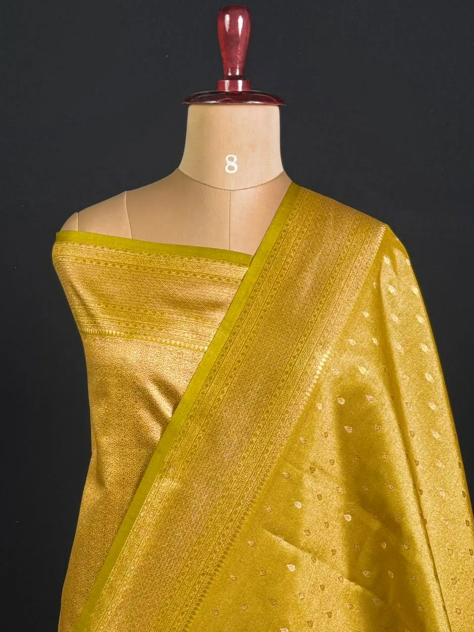 Semi Kanchi Tissue Silk Saree with Elegant Woven Border