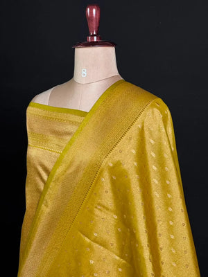 Semi Kanchi Tissue Silk Saree with Elegant Woven Border