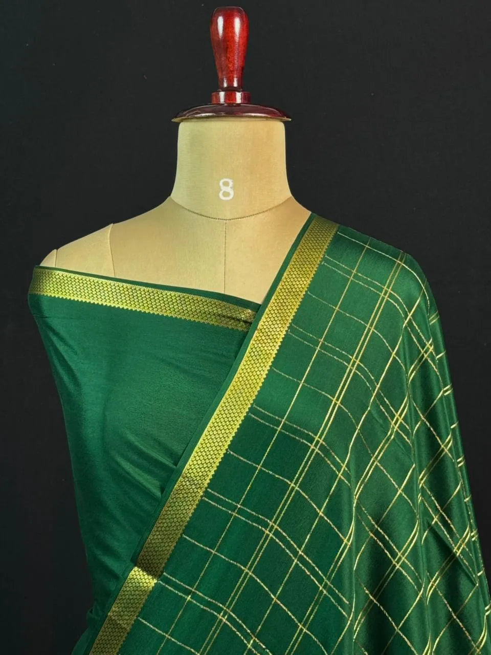 Luxury Pure Mysore Silk Saree with Karishma Self Chex Design