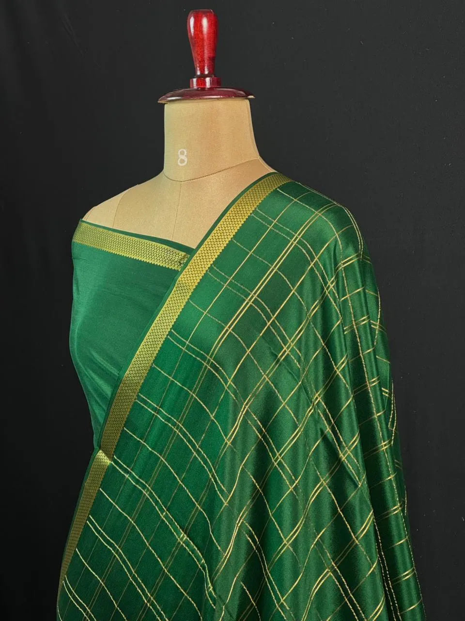 Luxury Pure Mysore Silk Saree with Karishma Self Chex Design