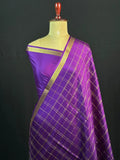 Luxury Pure Mysore Silk Saree with Karishma Self Chex Design