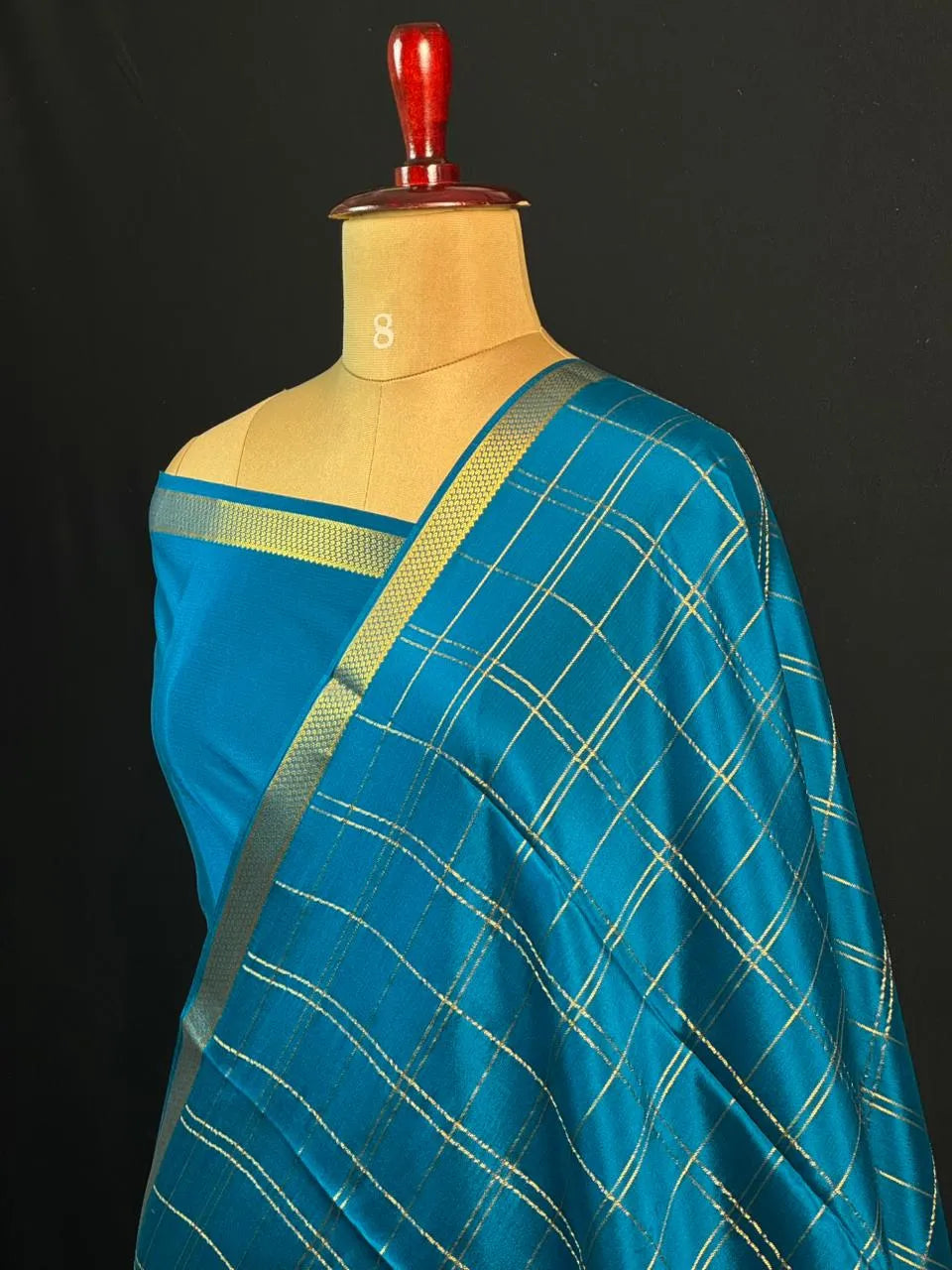 Luxury Pure Mysore Silk Saree with Karishma Self Chex Design