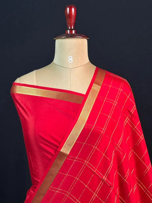 Luxury Pure Mysore Silk Saree with Karishma Self Chex Design