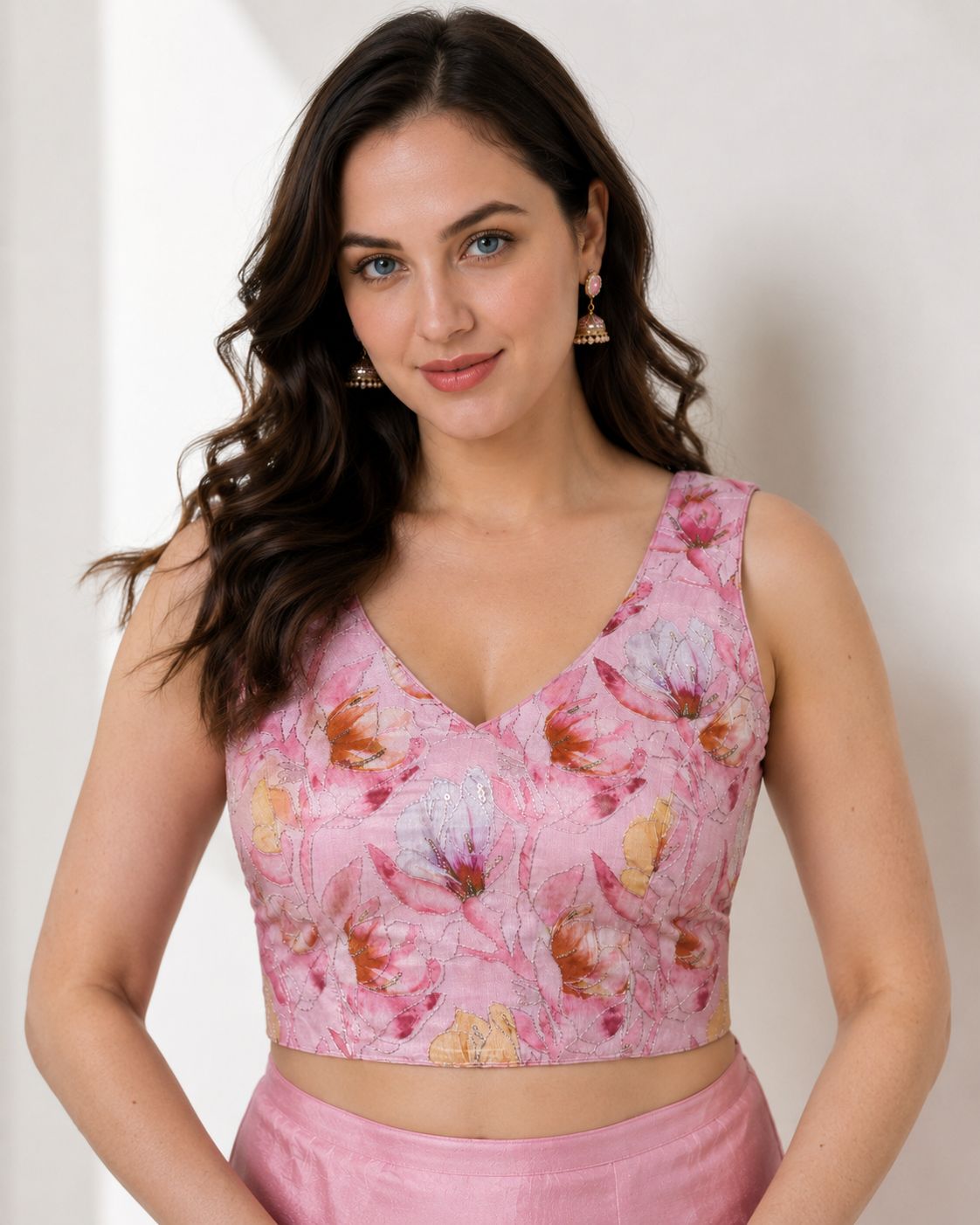 Trendy Tissue Emb Wedding Wear Blouse