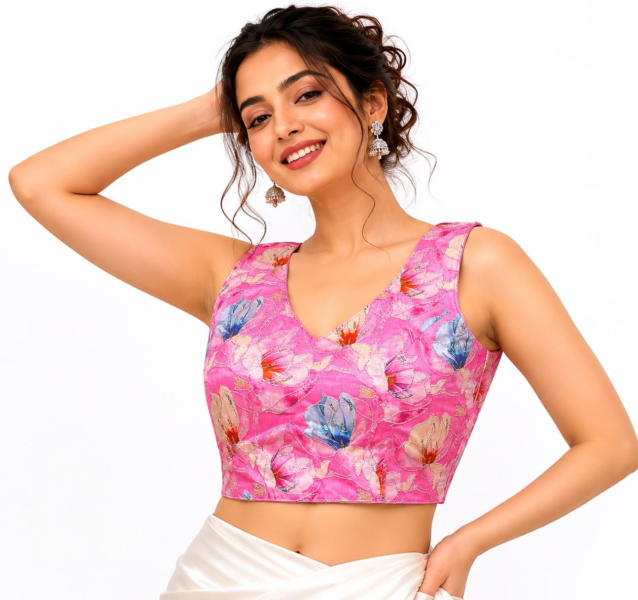 Trendy Tissue Emb Wedding Wear Blouse 