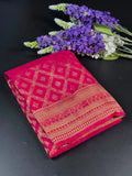 Latest Semi Georgette Silk Saree with Stunning Zari Pallu Design