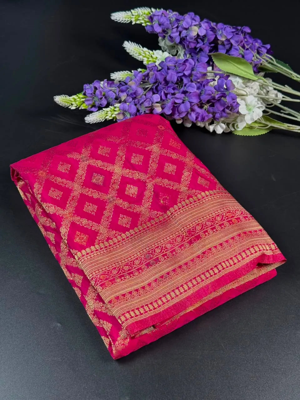 Latest Semi Georgette Silk Saree with Stunning Zari Pallu Design
