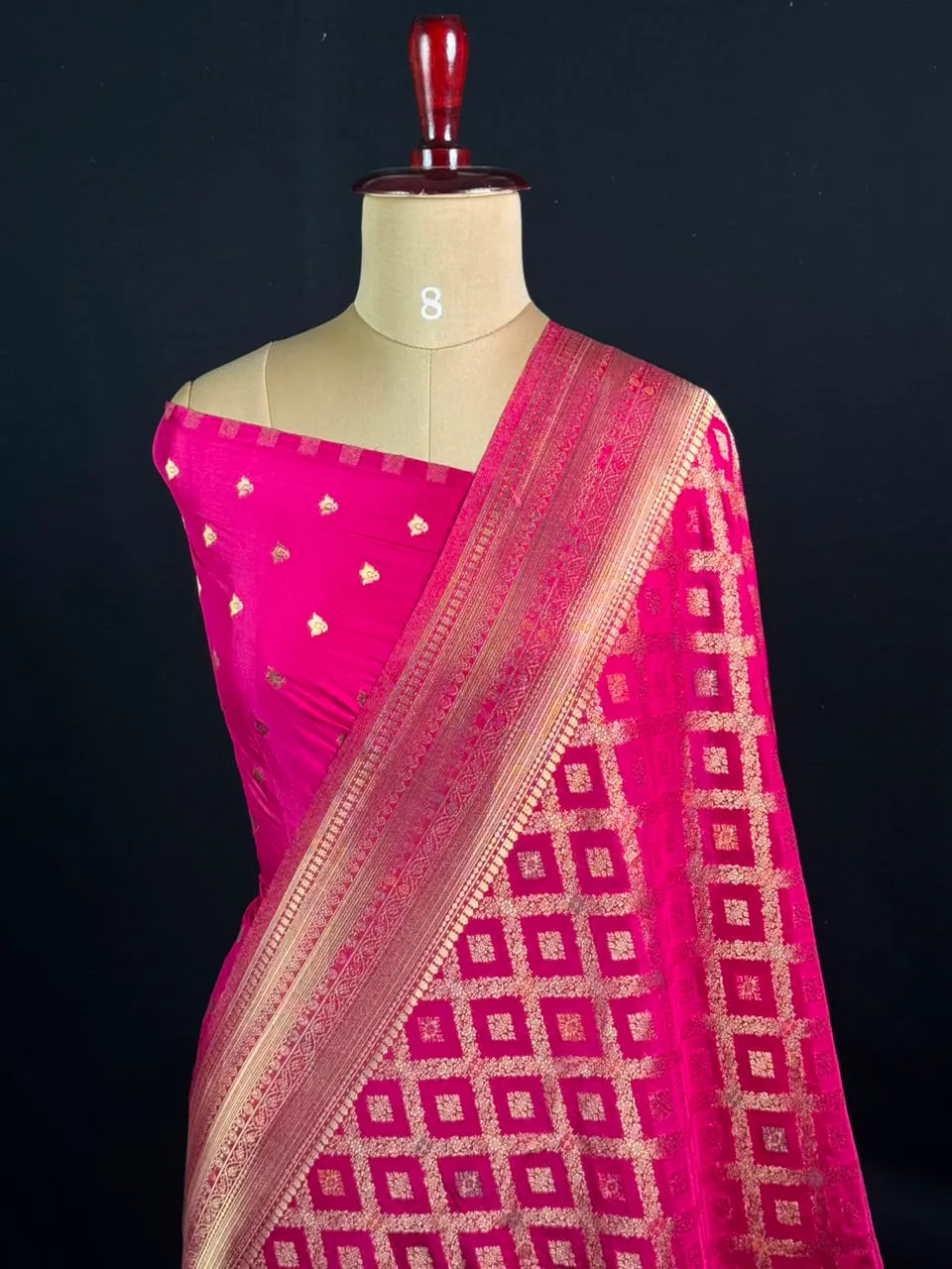 Latest Semi Georgette Silk Saree with Stunning Zari Pallu Design