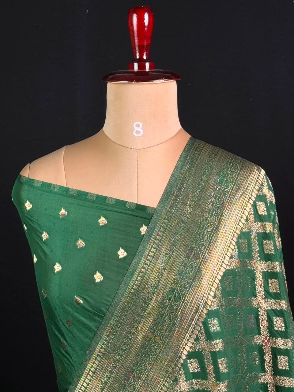 Latest Semi Georgette Silk Saree with Stunning Zari Pallu Design