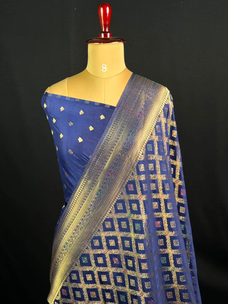 Latest Semi Georgette Silk Saree with Stunning Zari Pallu Design