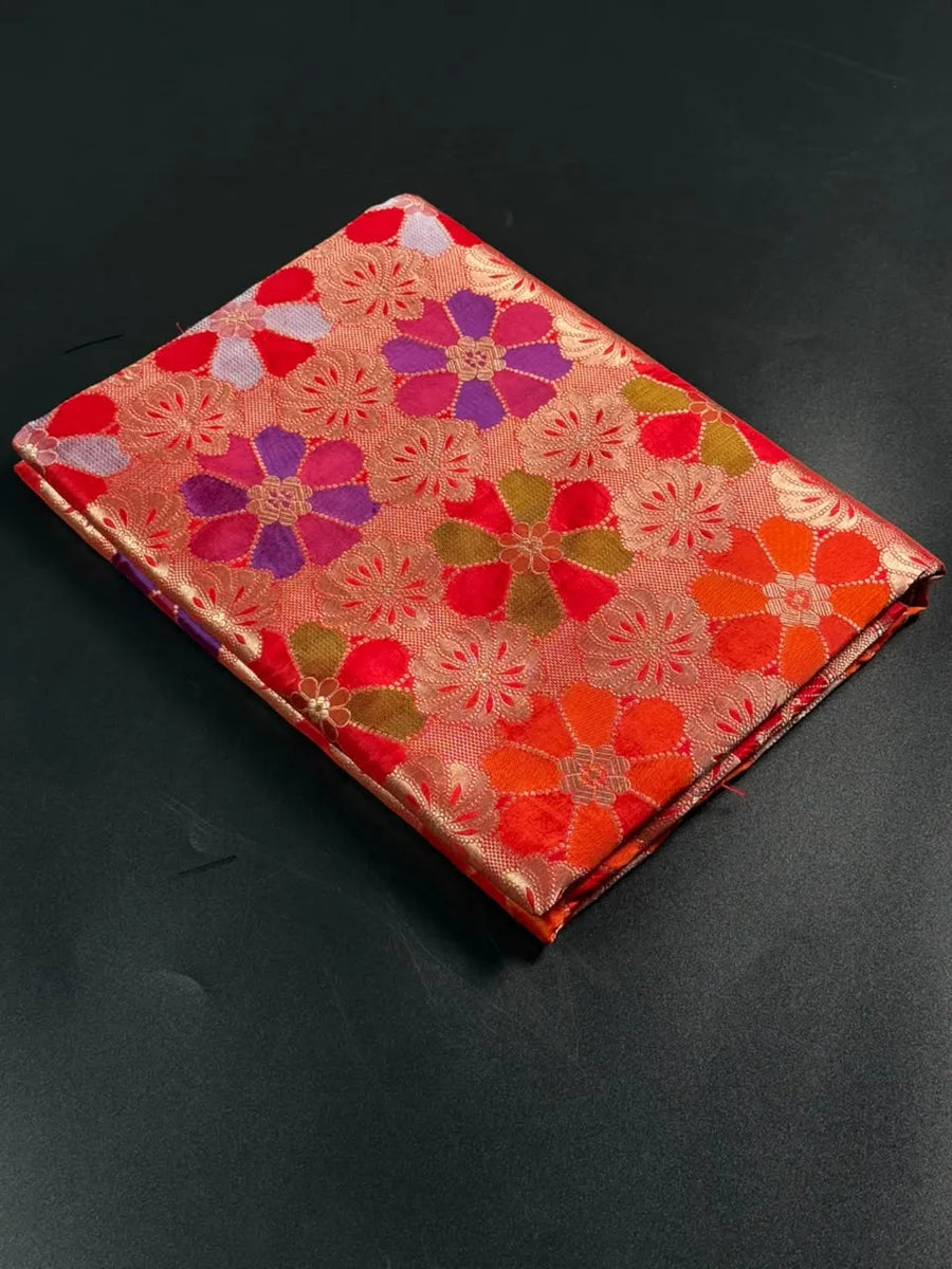 Pure Katan Silk Tilfi Saree with Meena Zari Work
