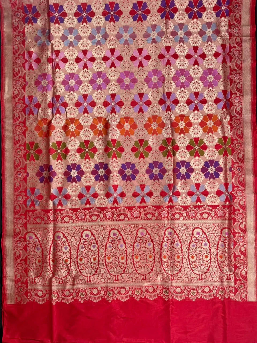 Pure Katan Silk Tilfi Saree with Meena Zari Work