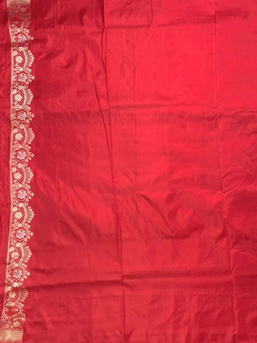 Pure Katan Silk Tilfi Saree with Meena Zari Work