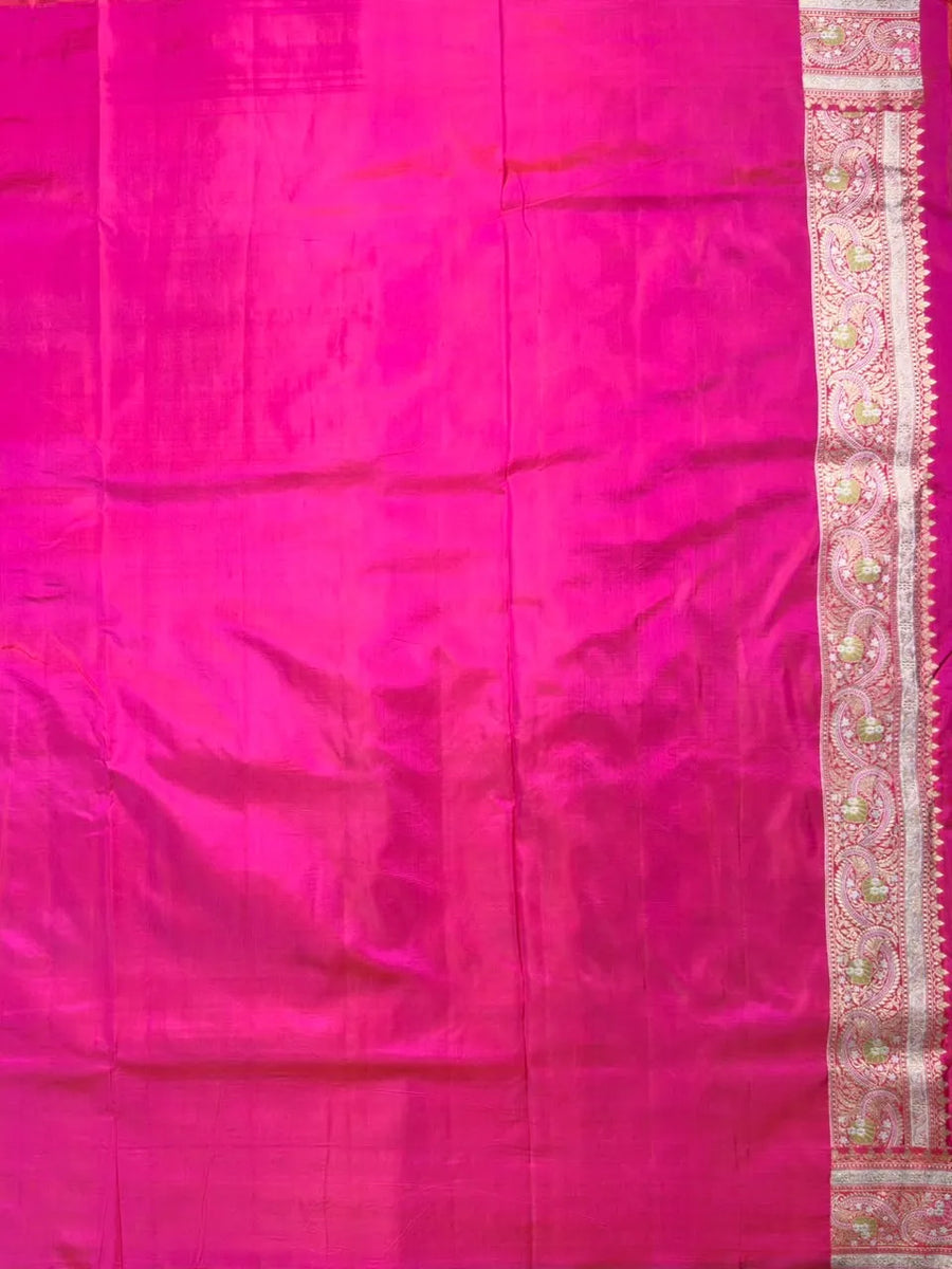Pure Katan Silk Tilfi Saree with Meena Zari Work