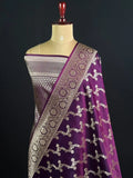 Elegant Semi Katan Silk Saree with Rich Woven Border