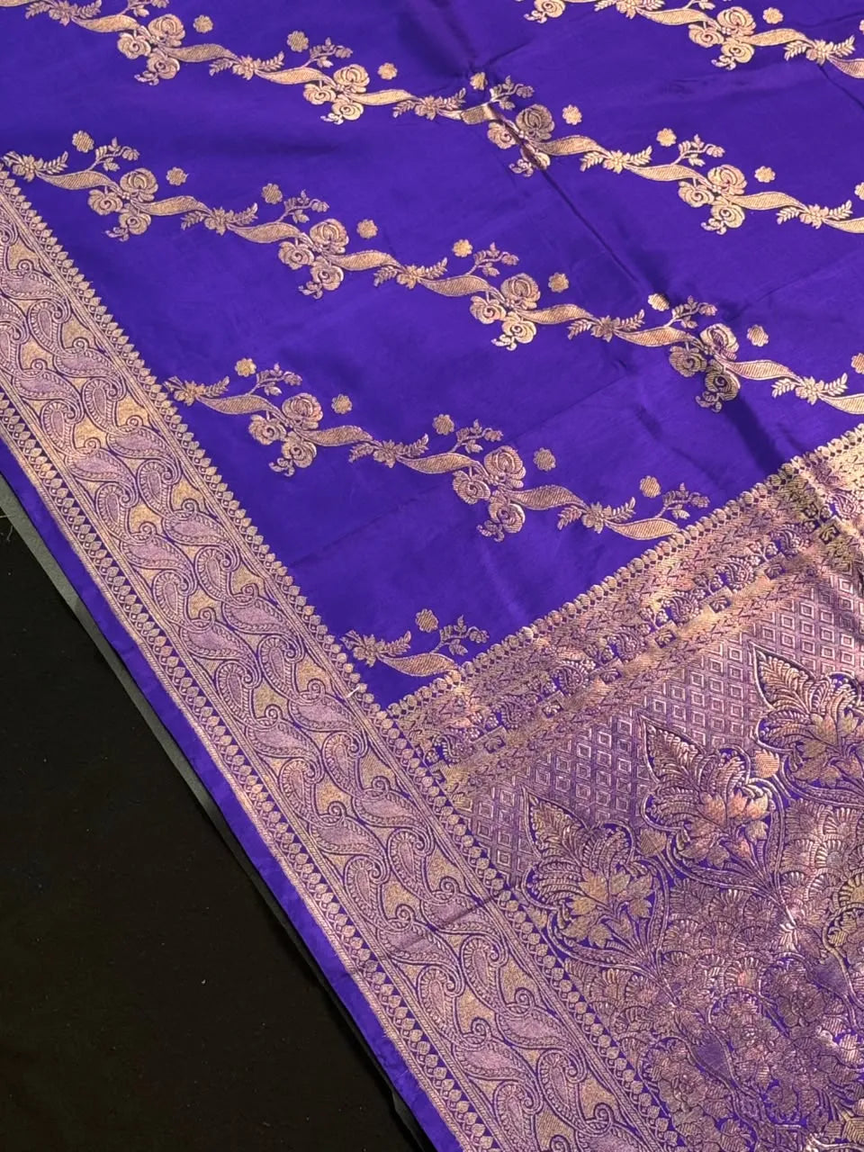 Katan Silk Zari Border Saree