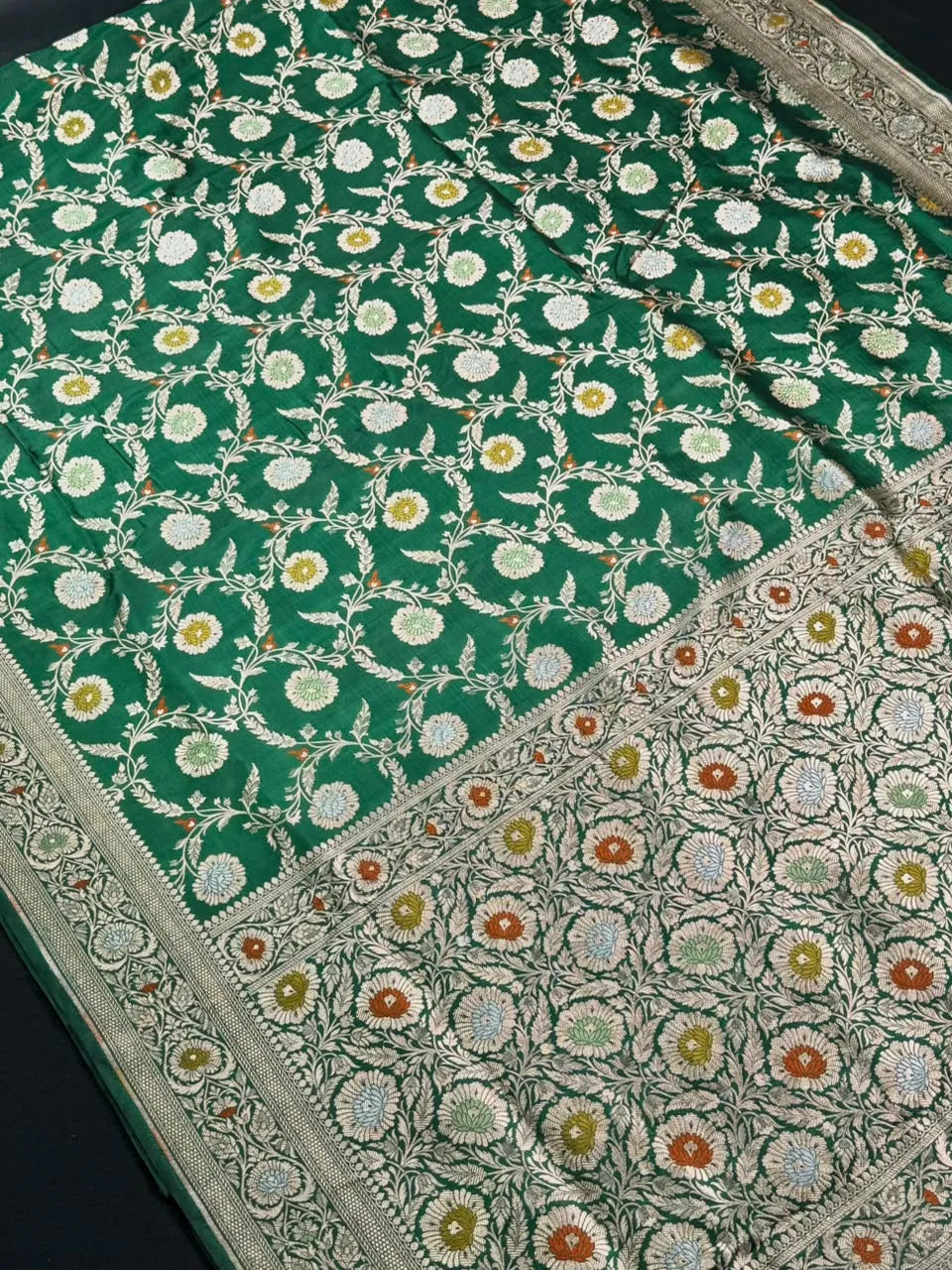 Pure Banarasi Katan Rangart Silk Saree 