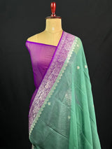 Banarasi Pure Khaddi Chiffon Saree
