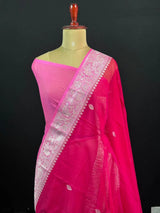 Banarasi Pure Khaddi Chiffon Saree