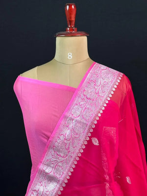 Banarasi Pure Khaddi Chiffon Saree