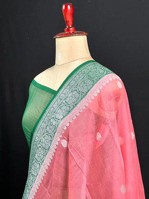 Banarasi Pure Khaddi Chiffon Saree