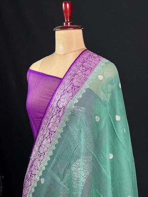 Banarasi Pure Khaddi Chiffon Saree