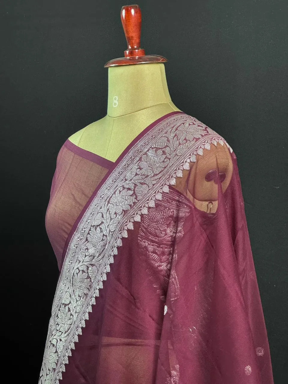 Banarasi Pure Khaddi Chiffon Saree