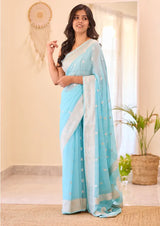 Banarasi Pure Khaddi Chiffon Saree