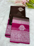 Banarasi Pure Khaddi Chiffon Metro Saree 