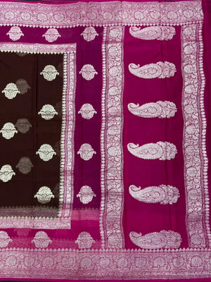 Banarasi Pure Khaddi Chiffon Metro Saree 