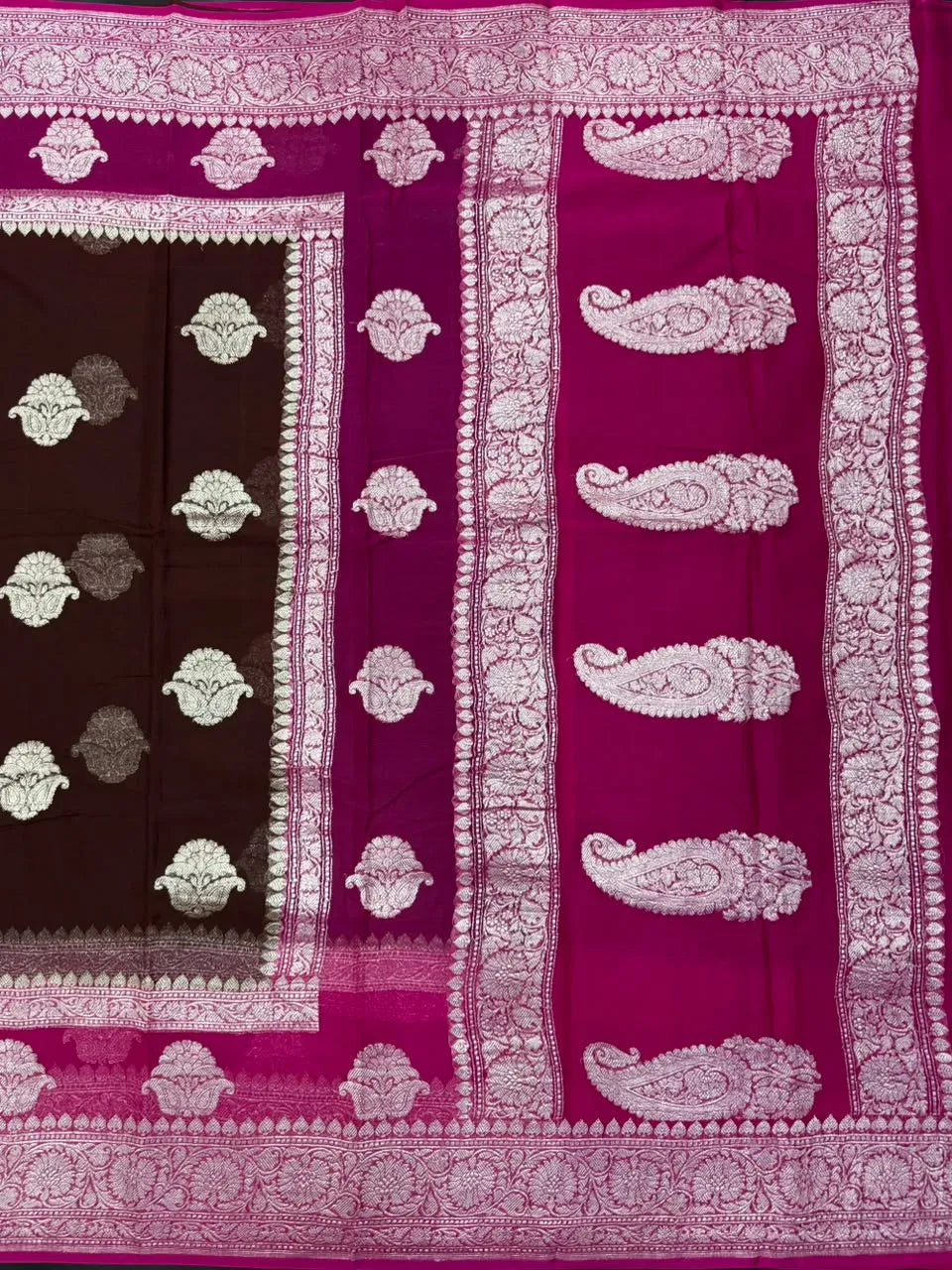 Banarasi Pure Khaddi Chiffon Metro Saree 