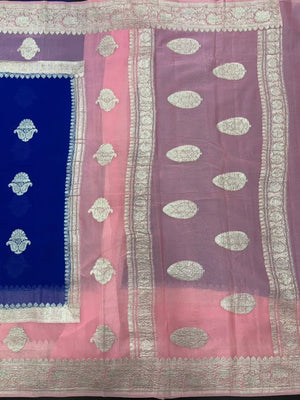 Banarasi Pure Khaddi Chiffon Metro Saree 