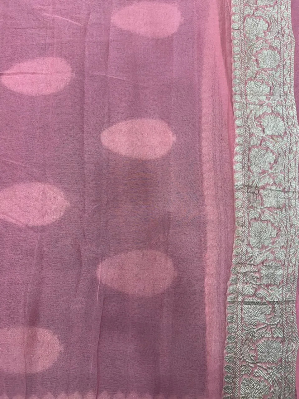 Banarasi Pure Khaddi Chiffon Metro Saree 